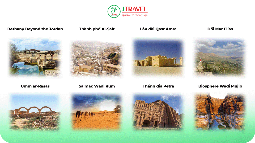 Jordan có 8 di sản thế giới được UNESCO công nhận