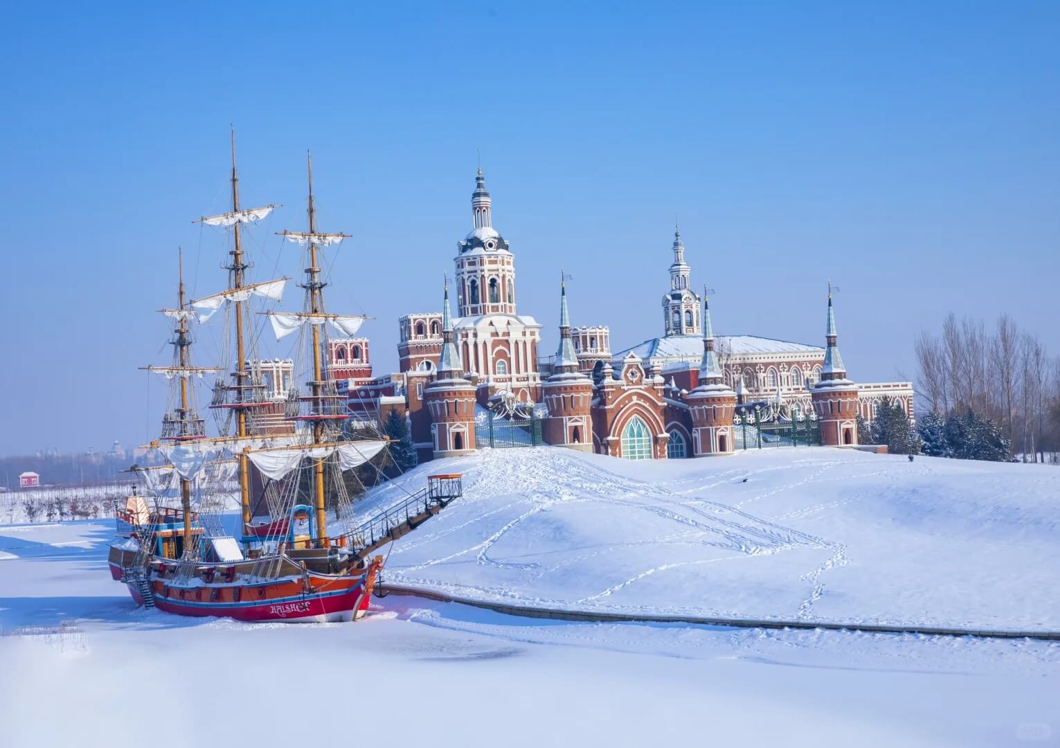 Làng Volga Manor vào mùa đông