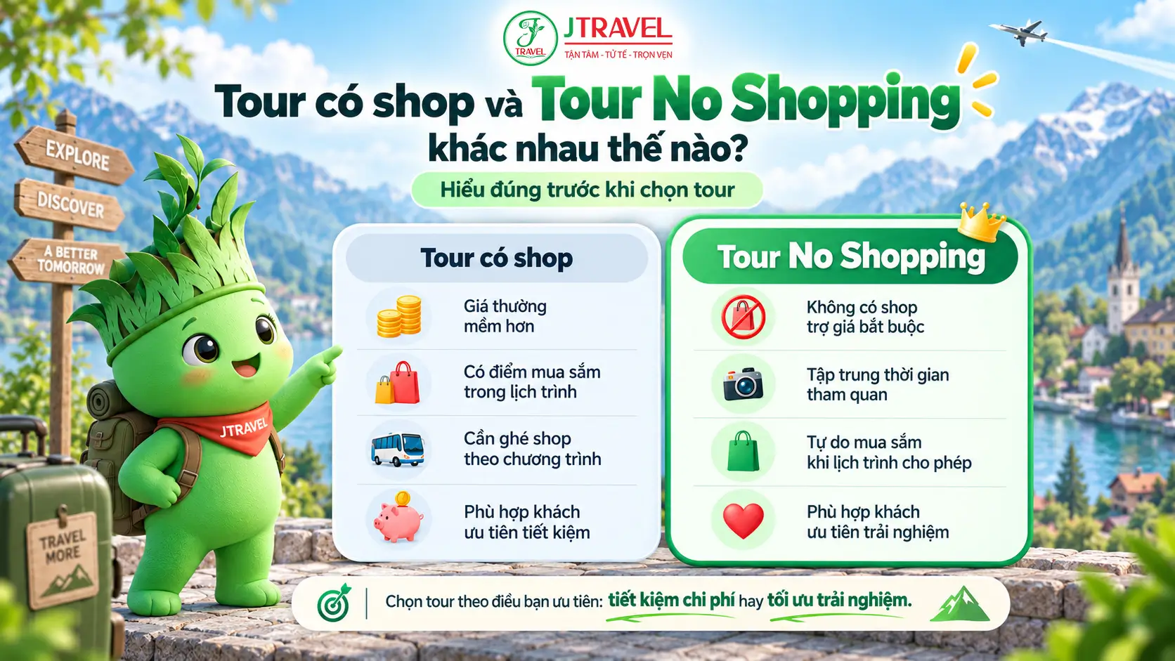 Tour có shop và tour No Shopping khác nhau thế nào? Hiểu đúng trước khi chọn tour