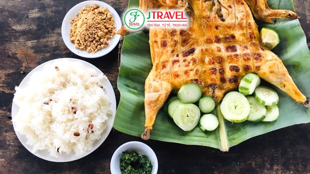 Gà nướng chấm muối cheo