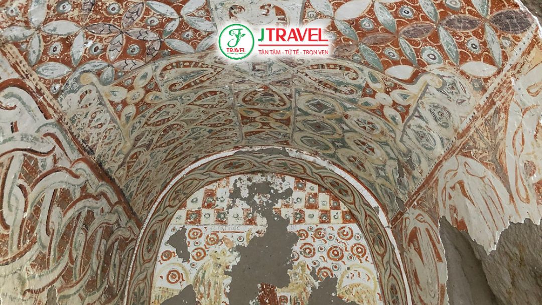 Bức tranh fresco trong nhà thờ ağaçaltı cappadocia