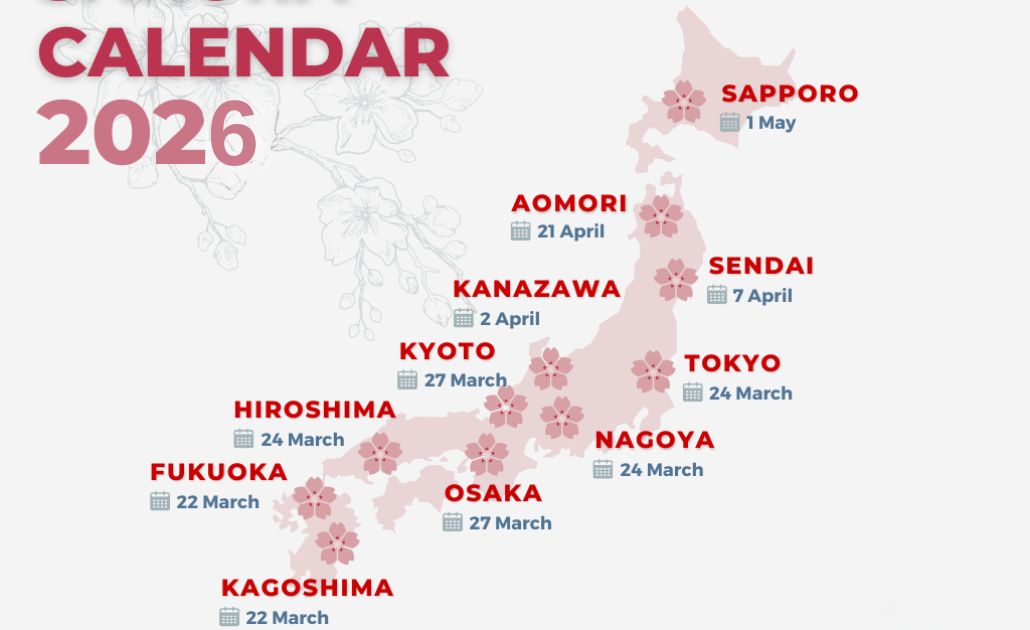lịch ngắm hoa anh đào Nhật Bản
