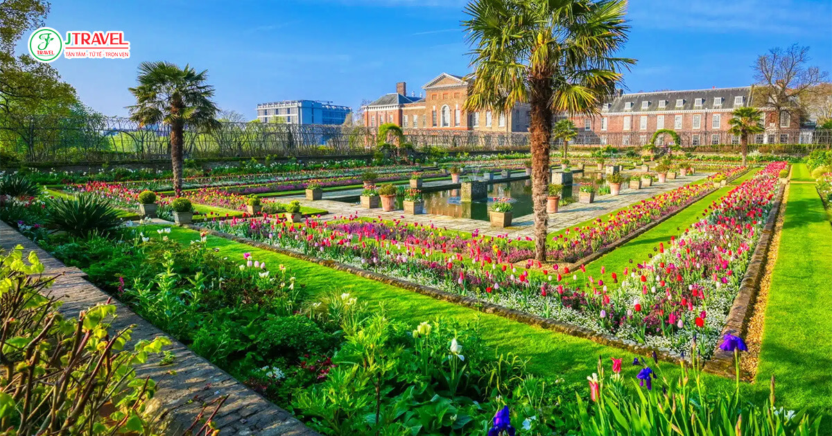 Công viên rộng lớn của Vườn Kensington có nhiều điểm tham quan độc đáo