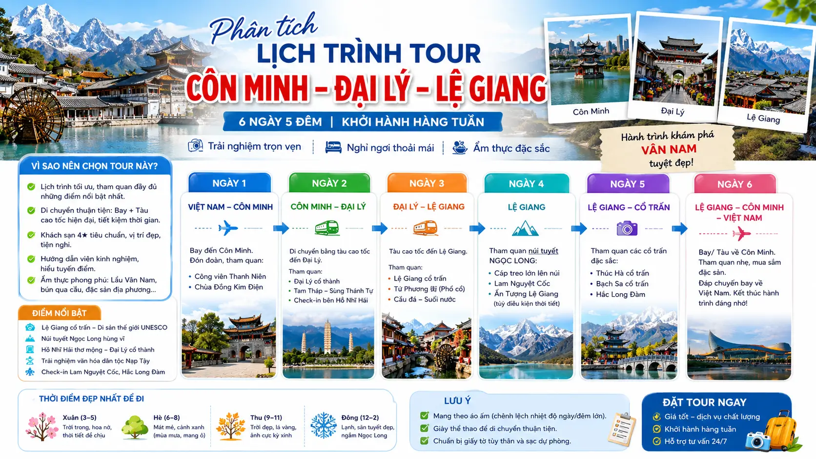 Vì sao nên chọn tour Lệ Giang cùng J Travel?