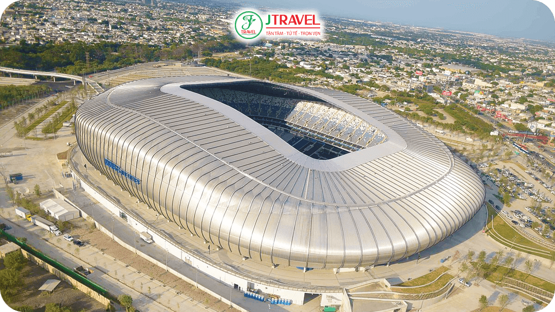 Estadio BBVA có sức chứa 53.500 chỗ, là sân nhà của CLB Monterrey