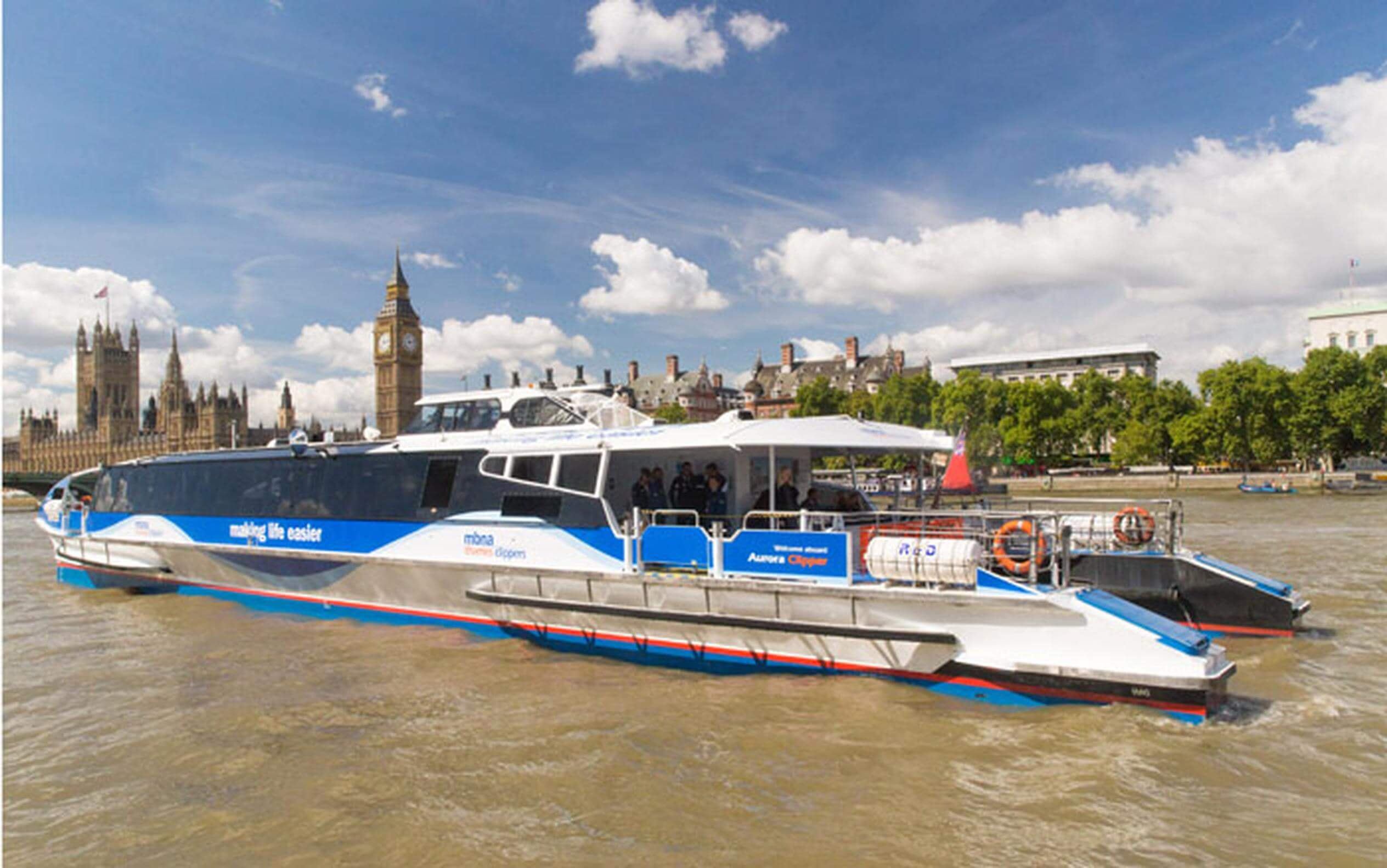 River Bus đi qua sông Thames
