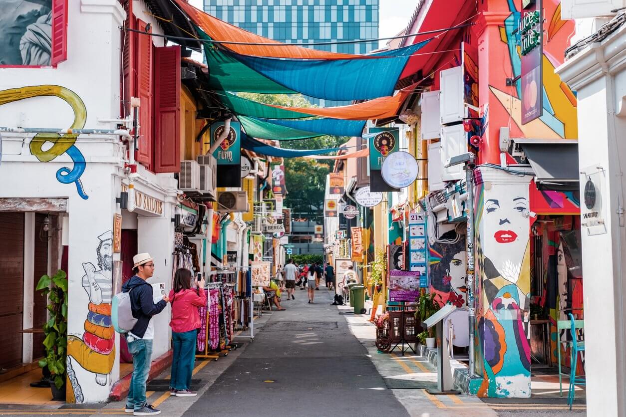 Haji Lane – Cơn lốc sắc màu giữa phố cổ Singapore (ảnh internet)