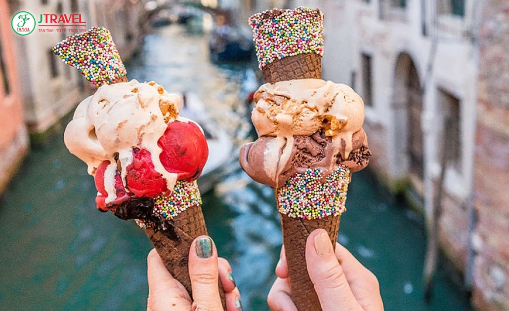 Gelato kem Ý mịn béo, hương vị đa dạng