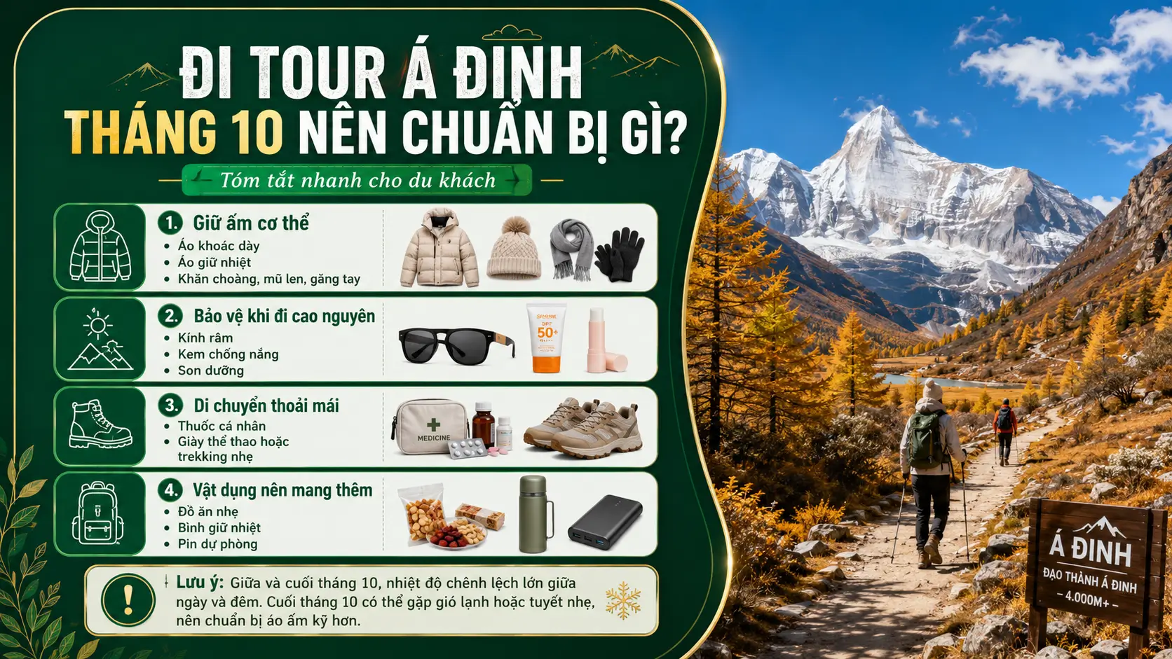 Đi tour Á Đinh tháng 10 nên chuẩn bị gì