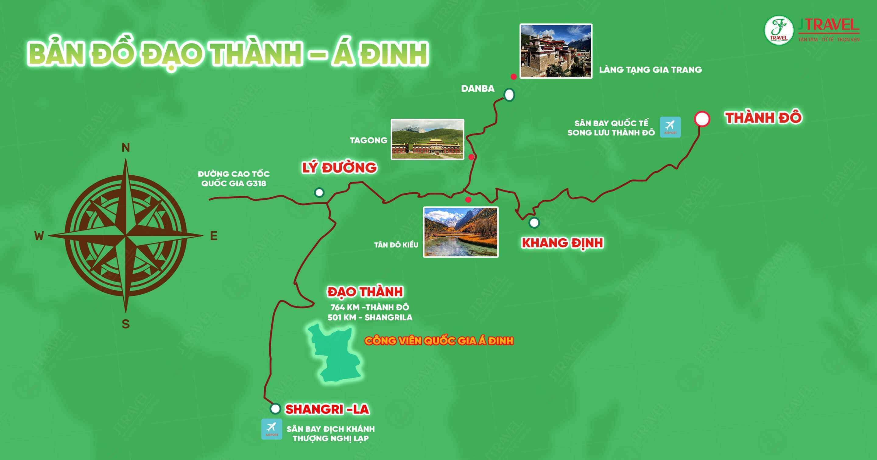 Bản Đồ Đạo Thành - Á Đinh J Travel