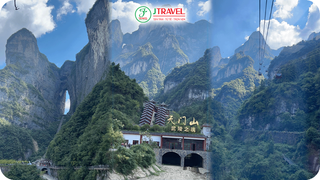 Trương Gia Giới – Núi đá giữa mây trời ngày xuân