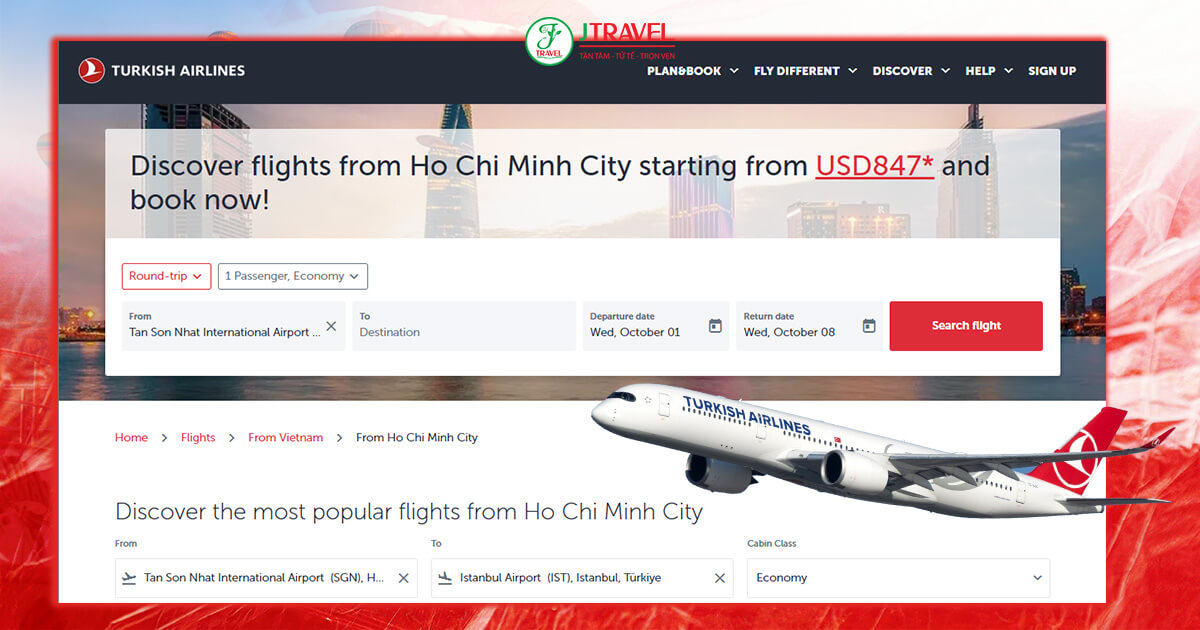 Đặt vé máy bay đến Thổ Nhĩ Kỳ