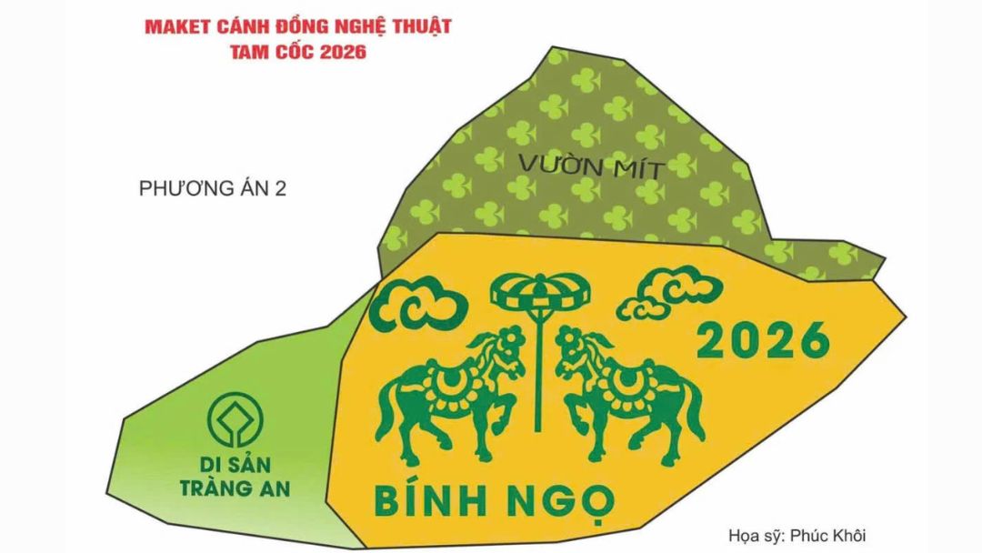 Chi tiết maket cánh đồng nghệ thuật do họa sỹ Phúc Khôi thiết kế