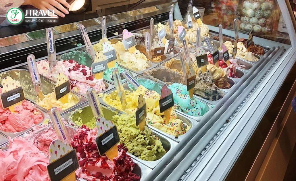 Kem Gelato Ý mịn mát với hương vị tự nhiên