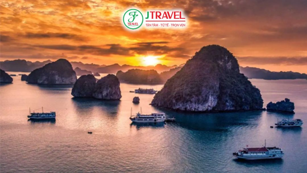 Ngắm hoàng hôn trên vịnh