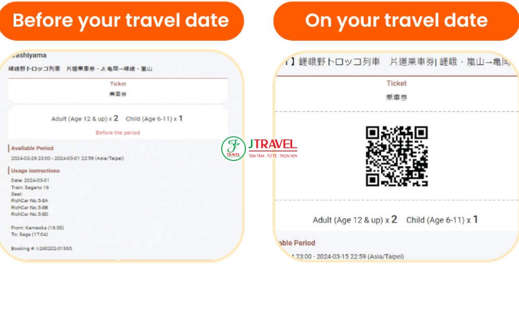 Đặt vé và trải nghiệm tàu Sagano mùa hoa anh đào