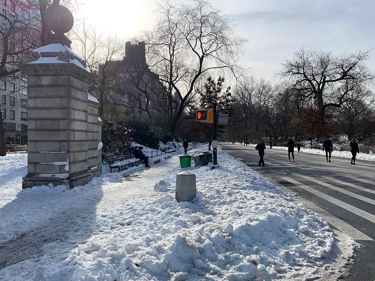 Central Park phủ tuyết, ngắm tuyết ở Mỹ mùa đông