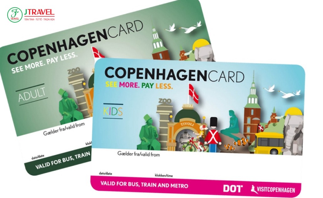 Thẻ Copenhagen Card miễn phí điểm tham quan và giao thông
