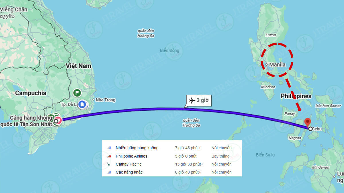 Bay từ TP.HCM đến Cebu – cần nối chuyến