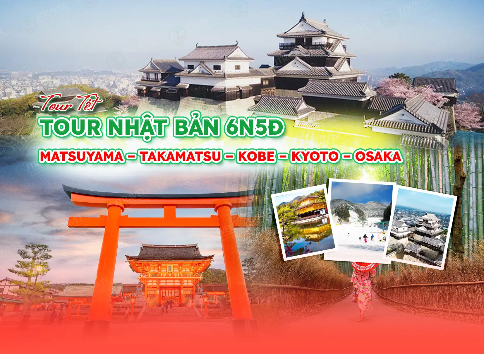 Tour Nhật Bản: Matsuyama – Takamatsu – Kobe – Kyoto – Osaka 6N5Đ