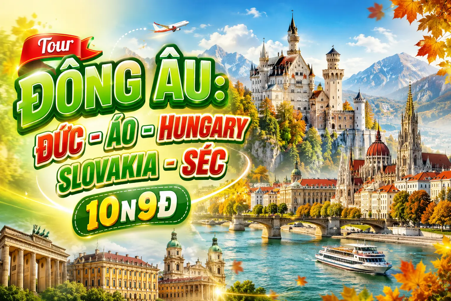 Tour Đông Âu: Đức – Áo - Hungary – Slovakia - Séc 10N9Đ | Bay Thẳng Vietnam Airlines