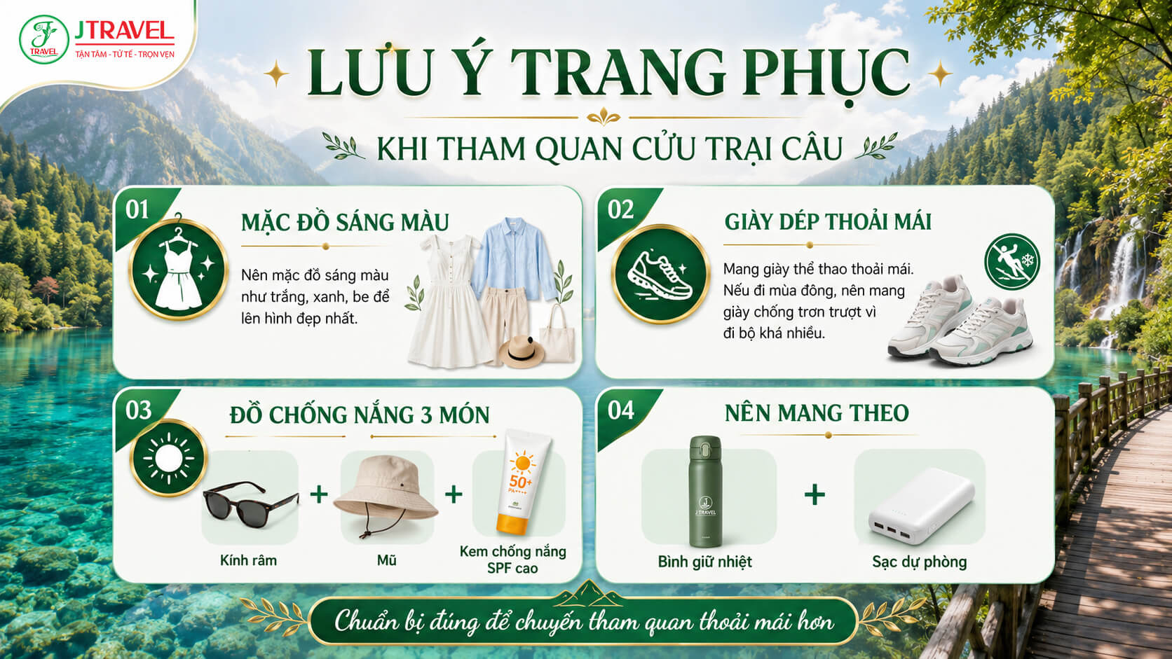 Lưu ý trang phục khi đi Cửu Trại Câu
