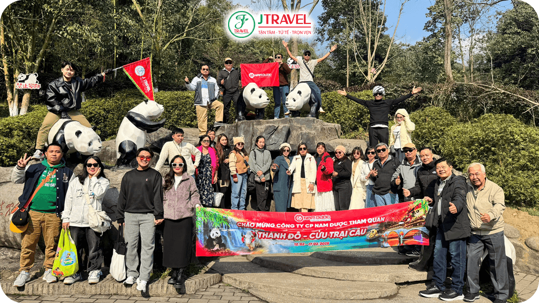 J Travel đồng hành cùng đoàn Nam Dược tour Thành Đô - Cửu Trại Câu