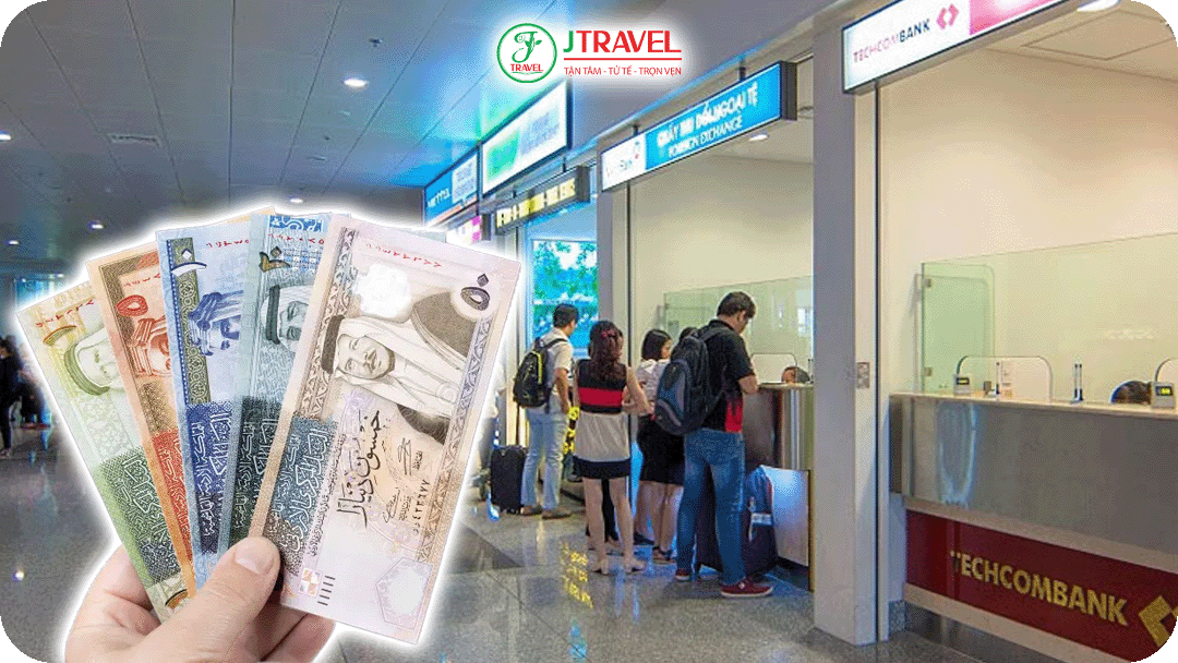 Du khách có thể đổi tiền tại ngân hàng, sân bay hoặc các quầy đổi tiền được cấp phép