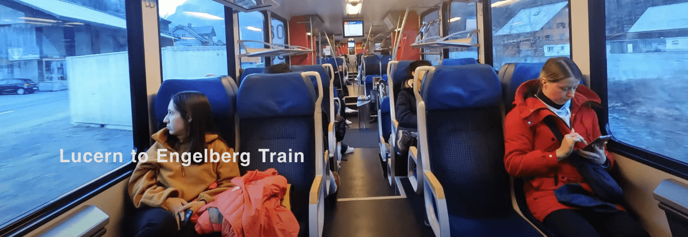 Di chuyển từ thành phố Lucerne đến thị trấn Engelberg bằng tàu hỏa