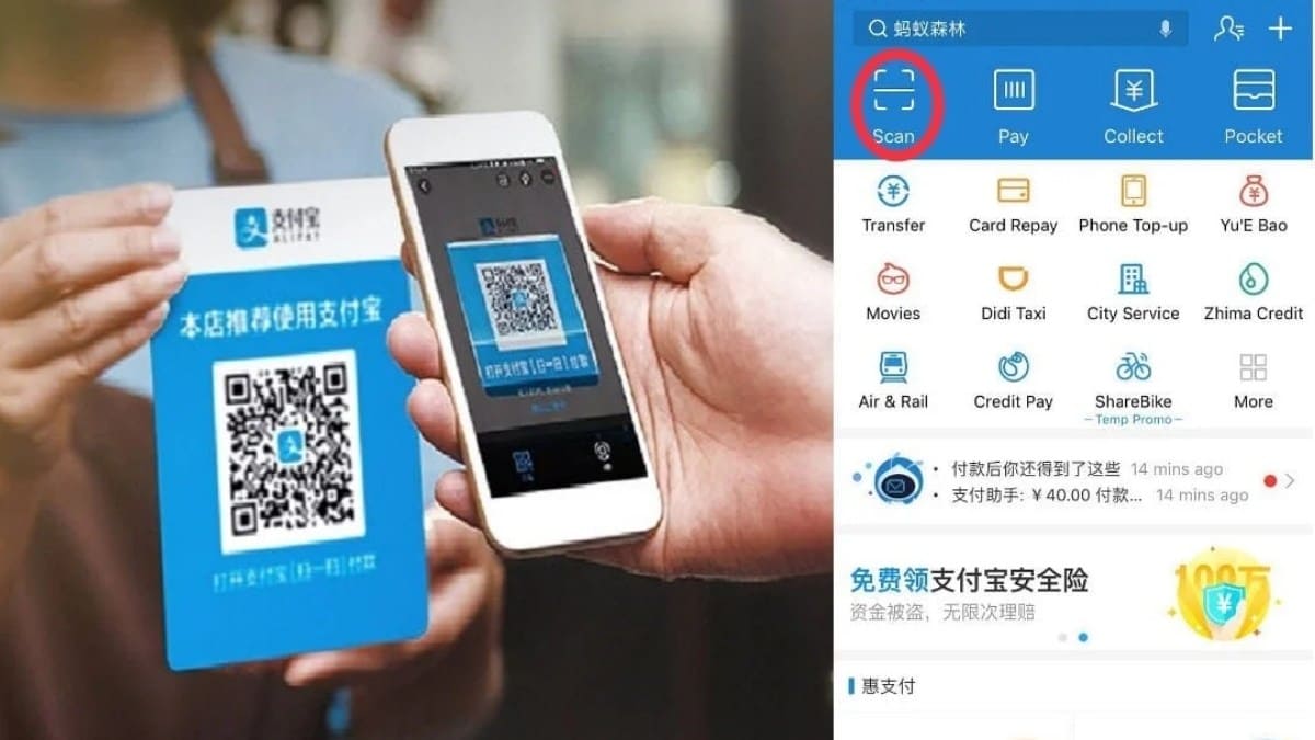  Alipay là phương thức thanh toán phổ biến nhất