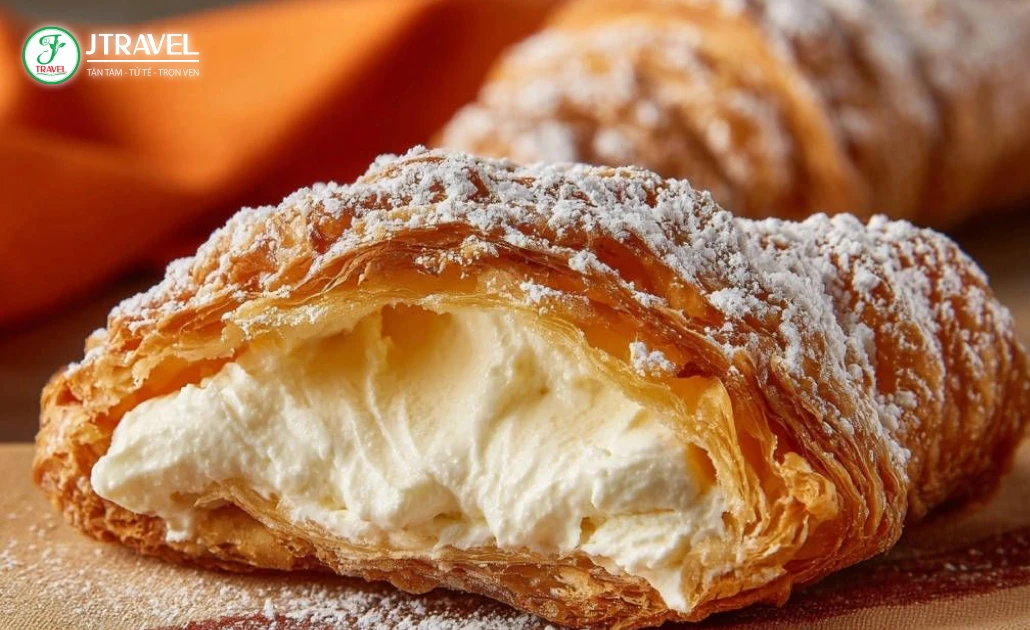 Cornetto bánh sừng bò Ý dùng trong bữa sáng truyền thống