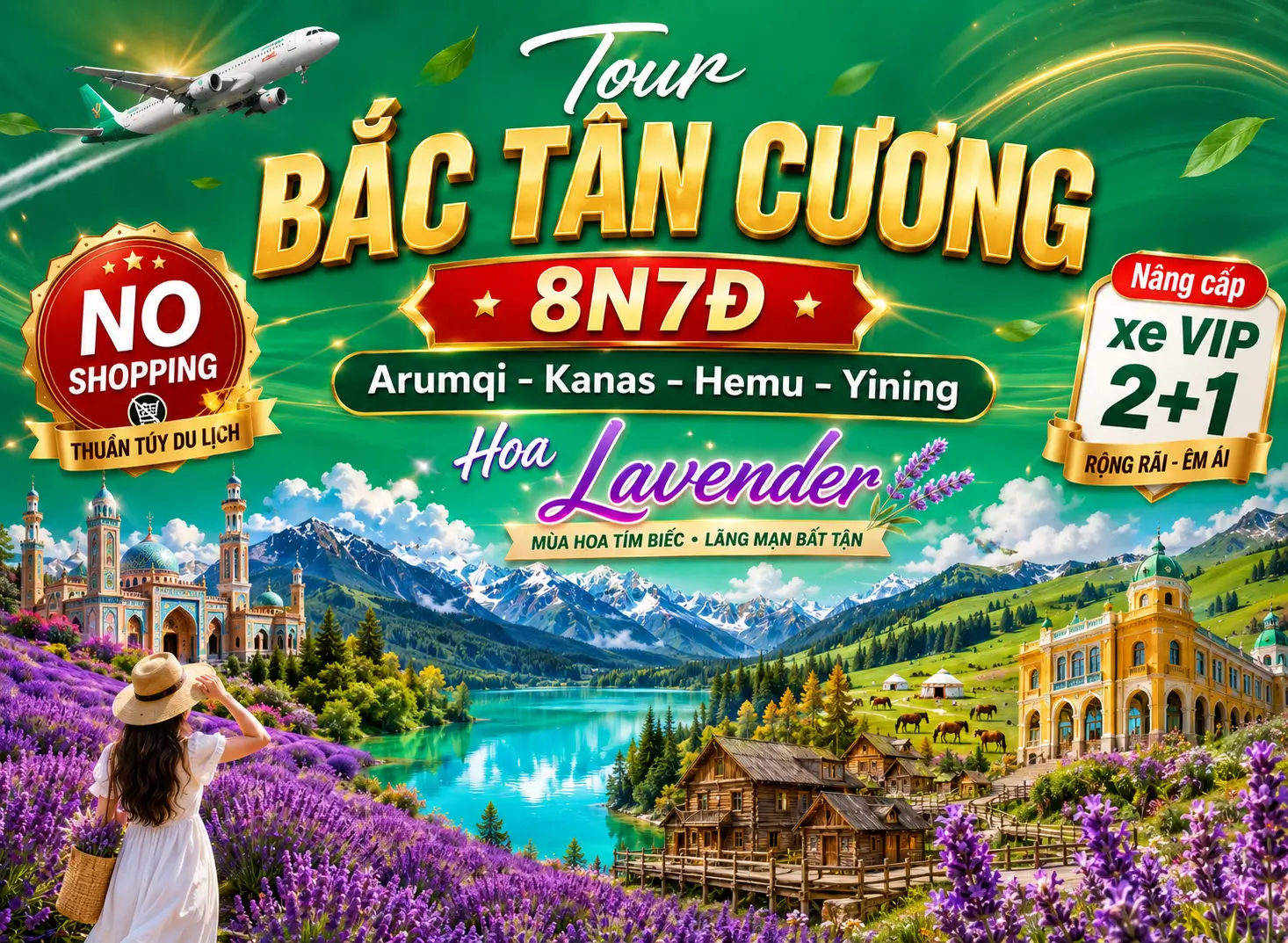 Tour Bắc Tân Cương: Arumqi - Kanas -  Hemu - Yining 8N7Đ | No Shopping