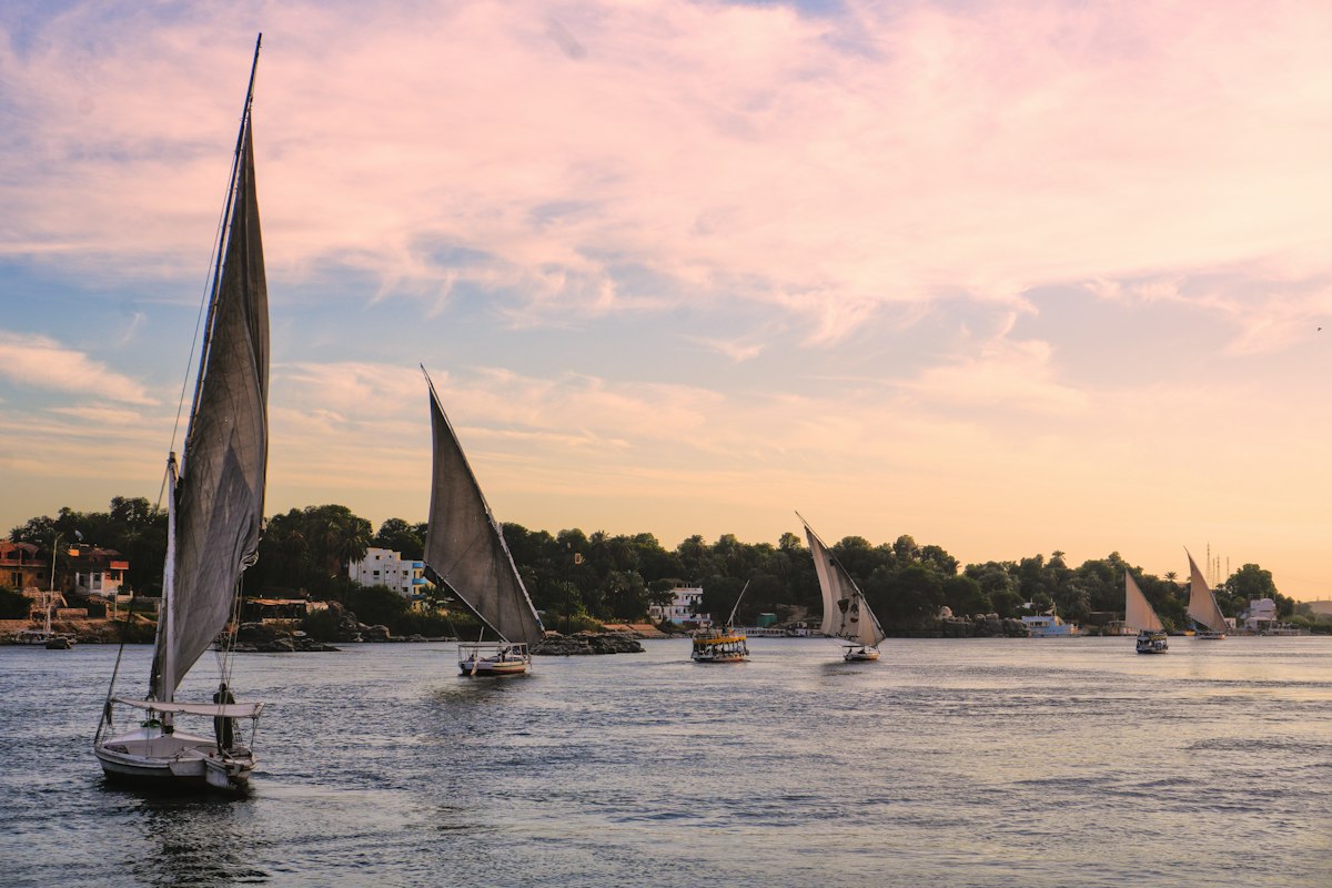 Thuyền buồm felucca trên sông Nile