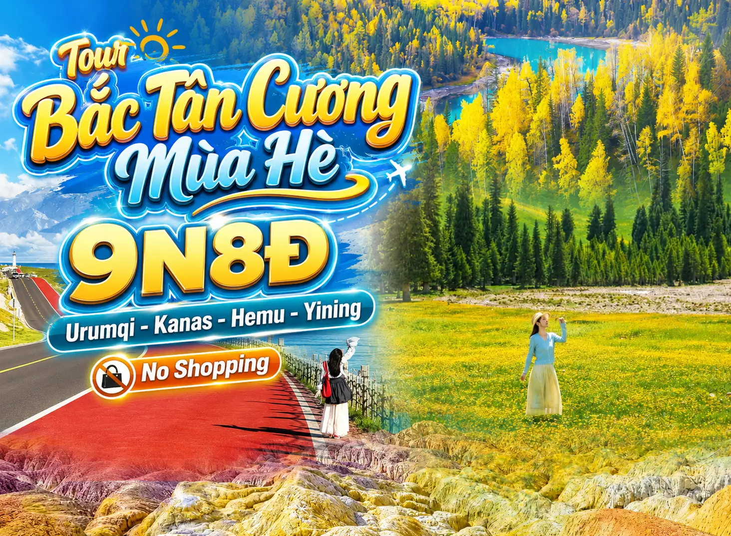 Tour Bắc Tân Cương Mùa Hè 9N8Đ: Urumqi - Kanas – Hemu – Yining | No Shopping