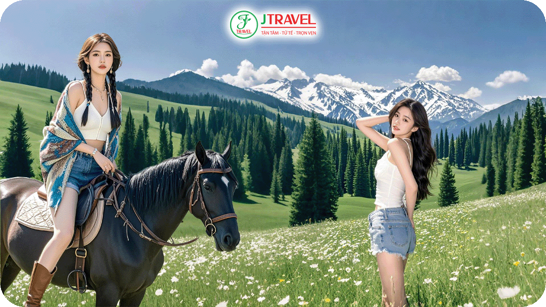 Thời điểm đẹp nhất để chụp ảnh thảo nguyên Nalati là từ tháng 6 đến tháng 8