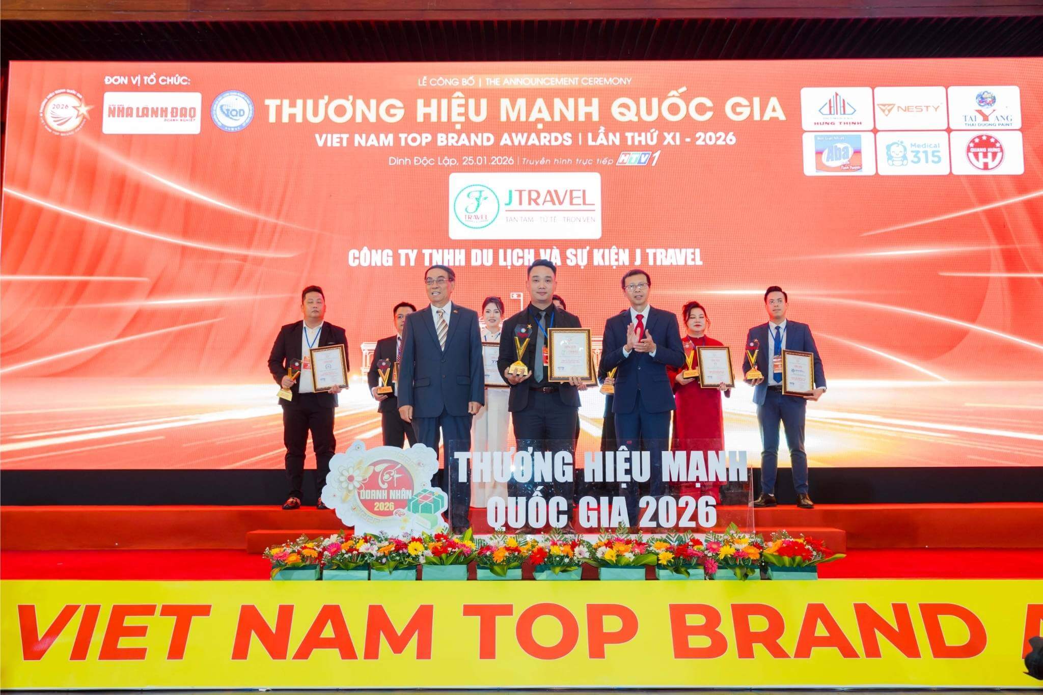 J Travel khẳng định vị thế công ty du lịch uy tín hàng đầu Việt Nam tại Giải thưởng Thương hiệu Quốc gia