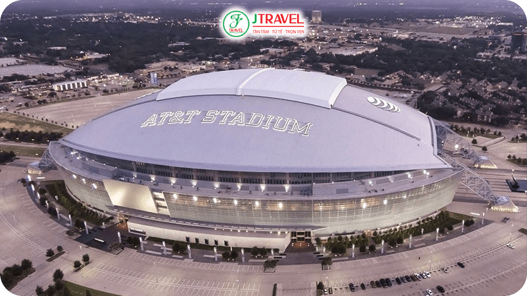 Sân vận động AT&T có sức chứa 80.000 và là sân nhà của đội Dallas Cowboys (NFL)