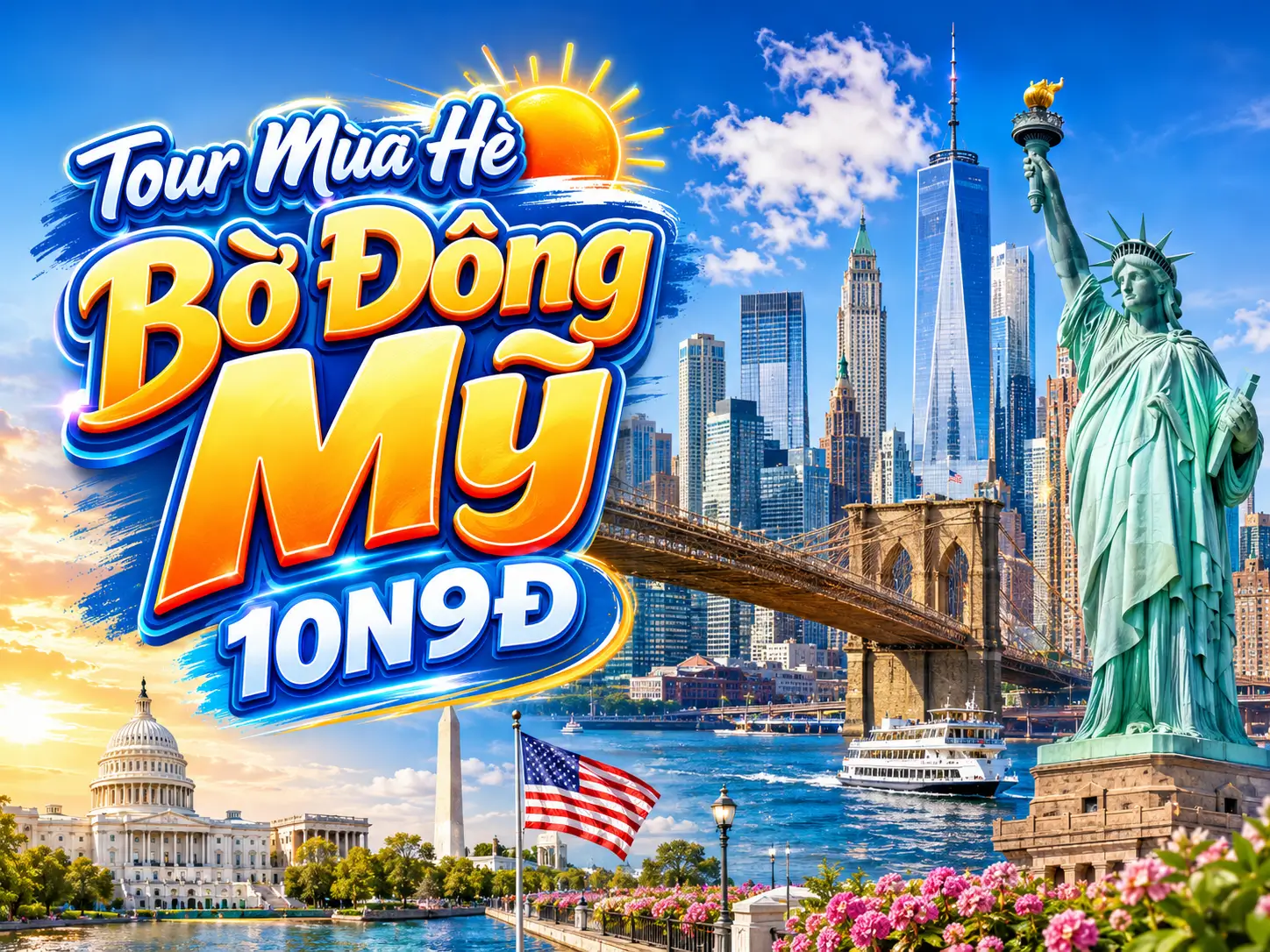 Tour Mùa Hè Bờ Đông Mỹ 10N9Đ