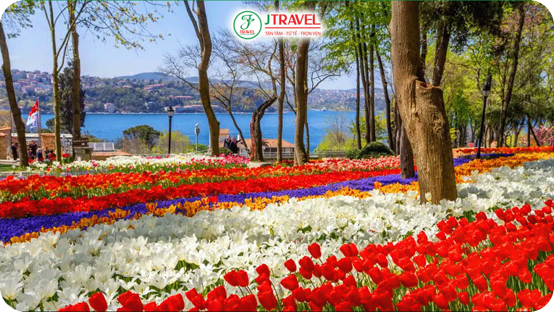 Công viên Emirgan – Biển hoa tulip bên eo biển Bosphorus
