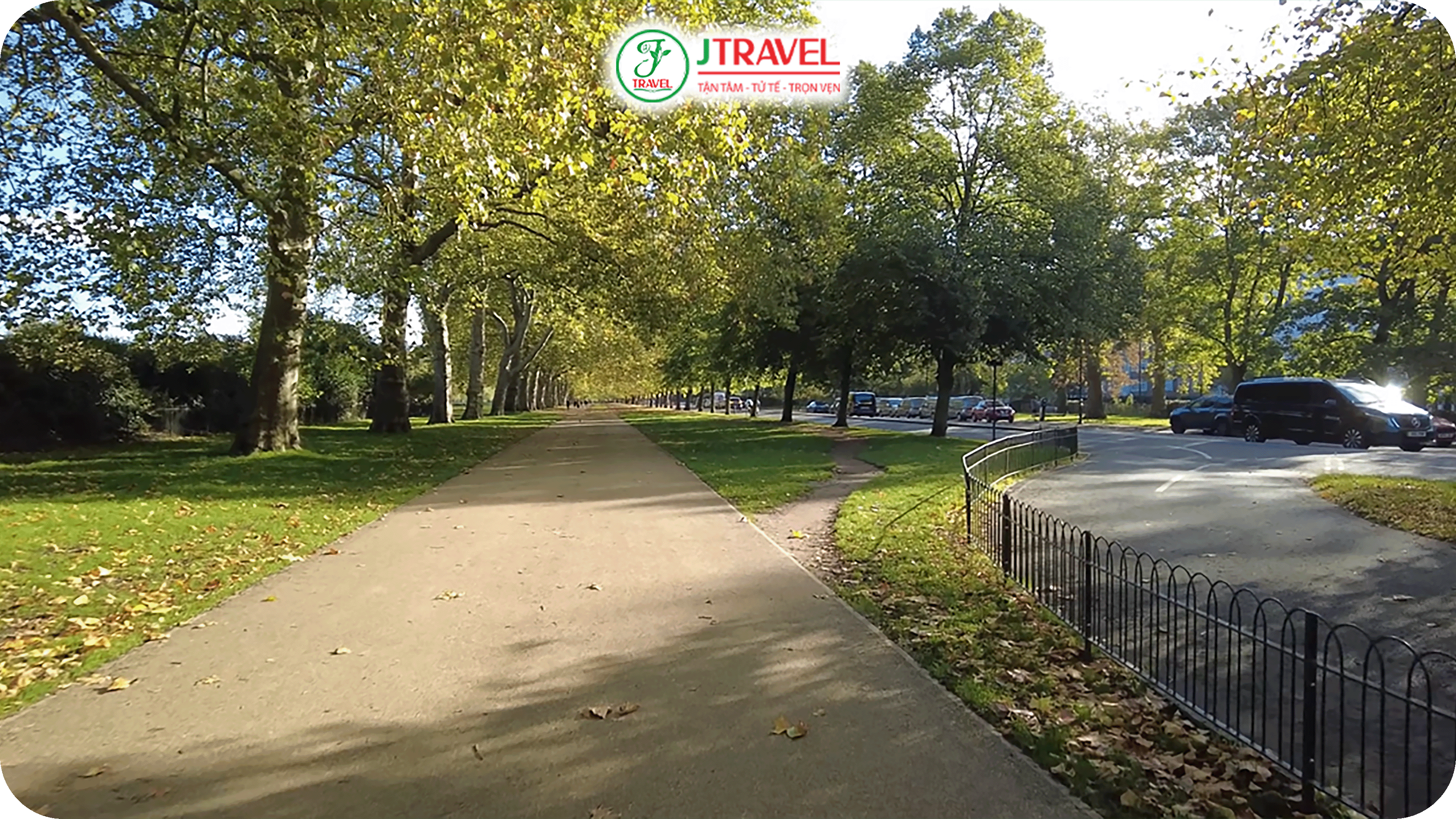 Tản bộ giữa rừng lá phong ở công viên Hyde Park