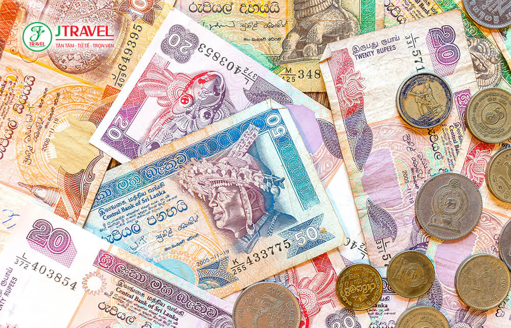Đơn vị tiền tệ chính thức là Sri Lankan Rupee – LKR