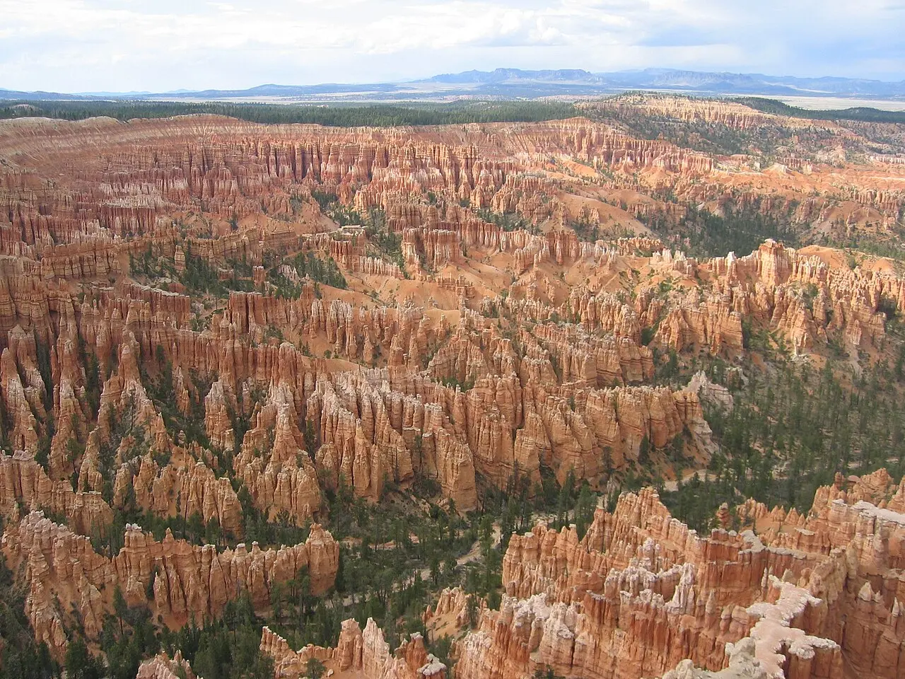 Rừng cột đá hoodoo ở công viên quốc gia Bryce Canyon