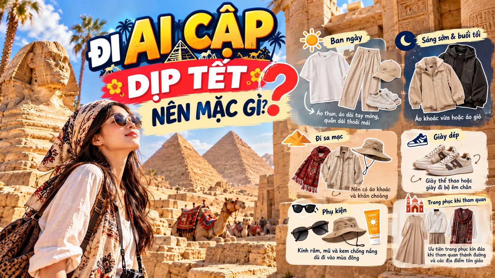 Đi Ai Cập dịp Tết nên mặc gì
