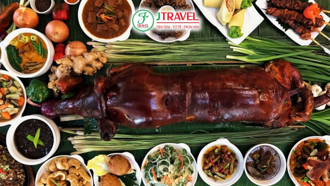 Nguyên liệu ẩm thực Philippines thịt heo gà hải sản và gia vị