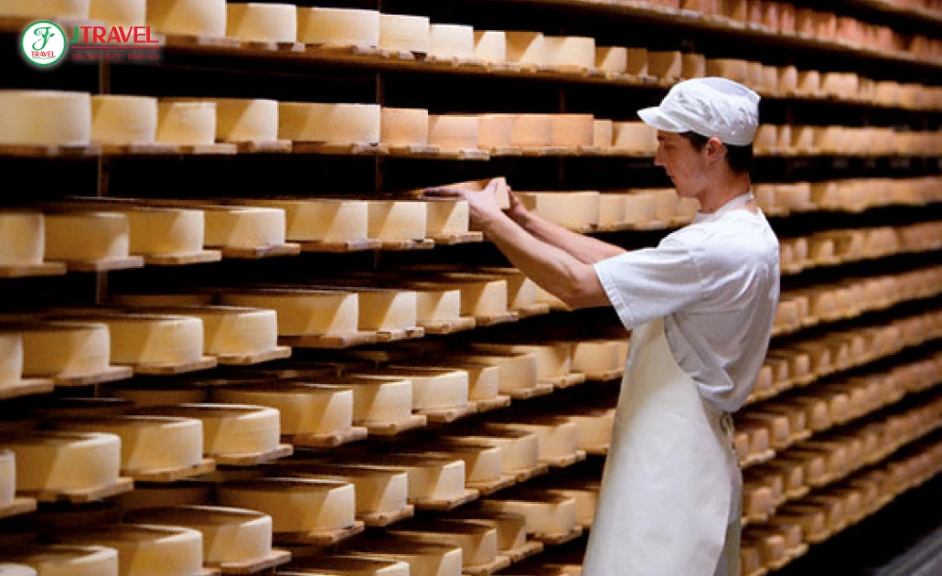 Quy trình sản xuất phô mai Thụy Sĩ truyền thống kết hợp hiện đại