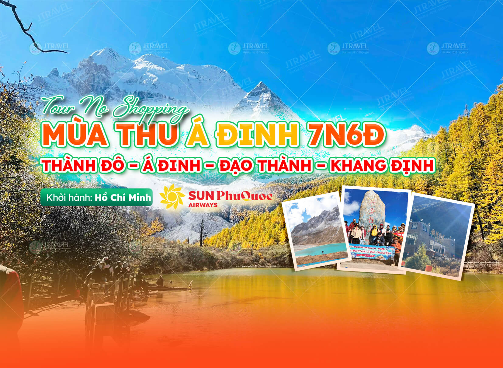 Tour No Shopping Mùa Thu: Thành Đô – Á Đinh – Đạo Thành – Khang Định 7N6Đ