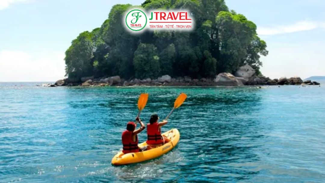Chèo Kayak trên đảo