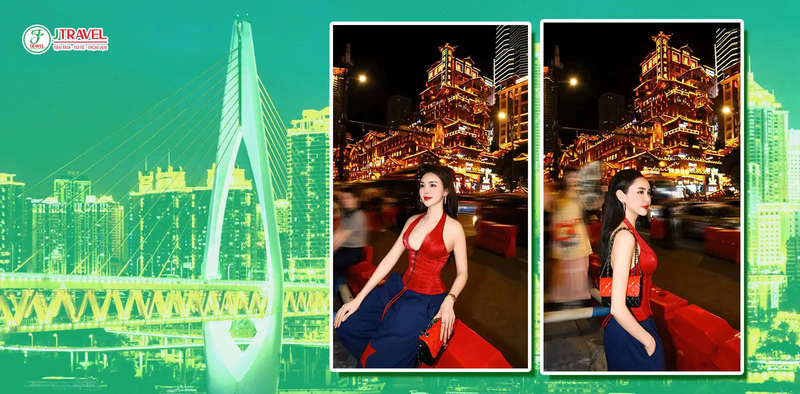 Khách J Travel check in dưới lầu Hồng Nhai Động