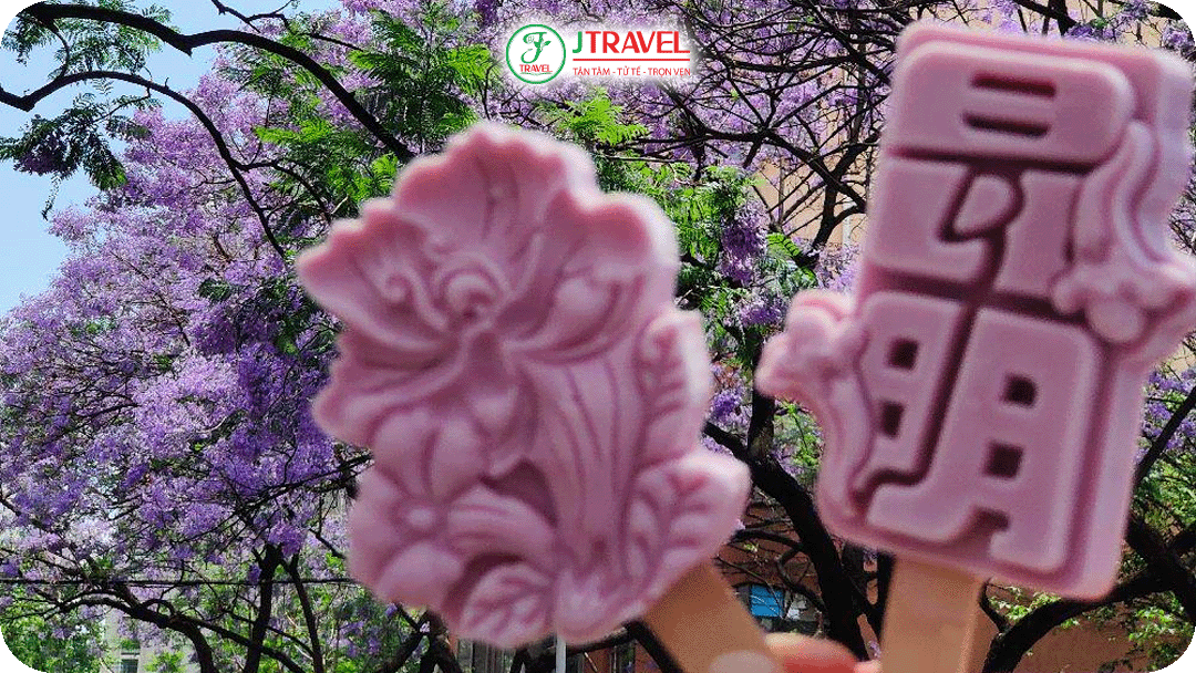 Trải nghiệm dạo phố và ăn kem dưới tán phượng tím
