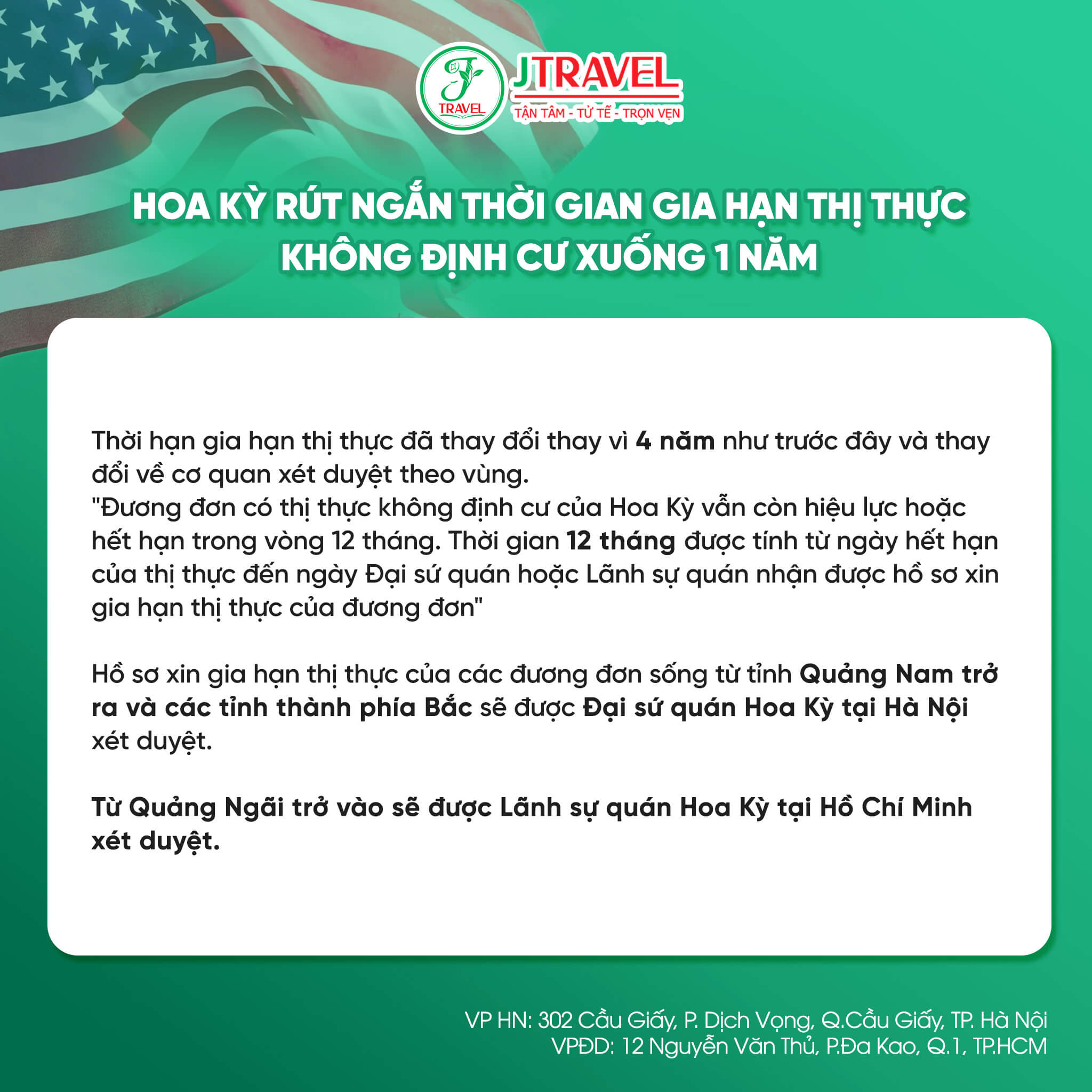 Chính sách gia hạn Visa Du Lịch Mỹ chính thức thay đổi 